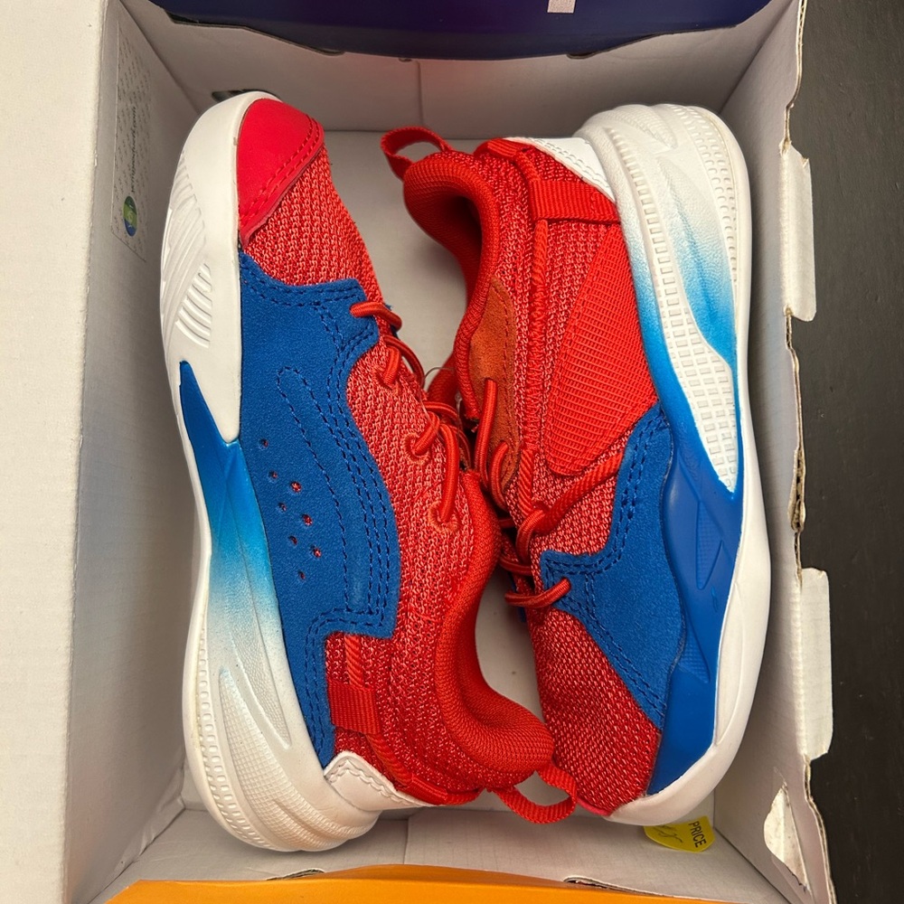 Kids Red and Blue Athletic Shoes
